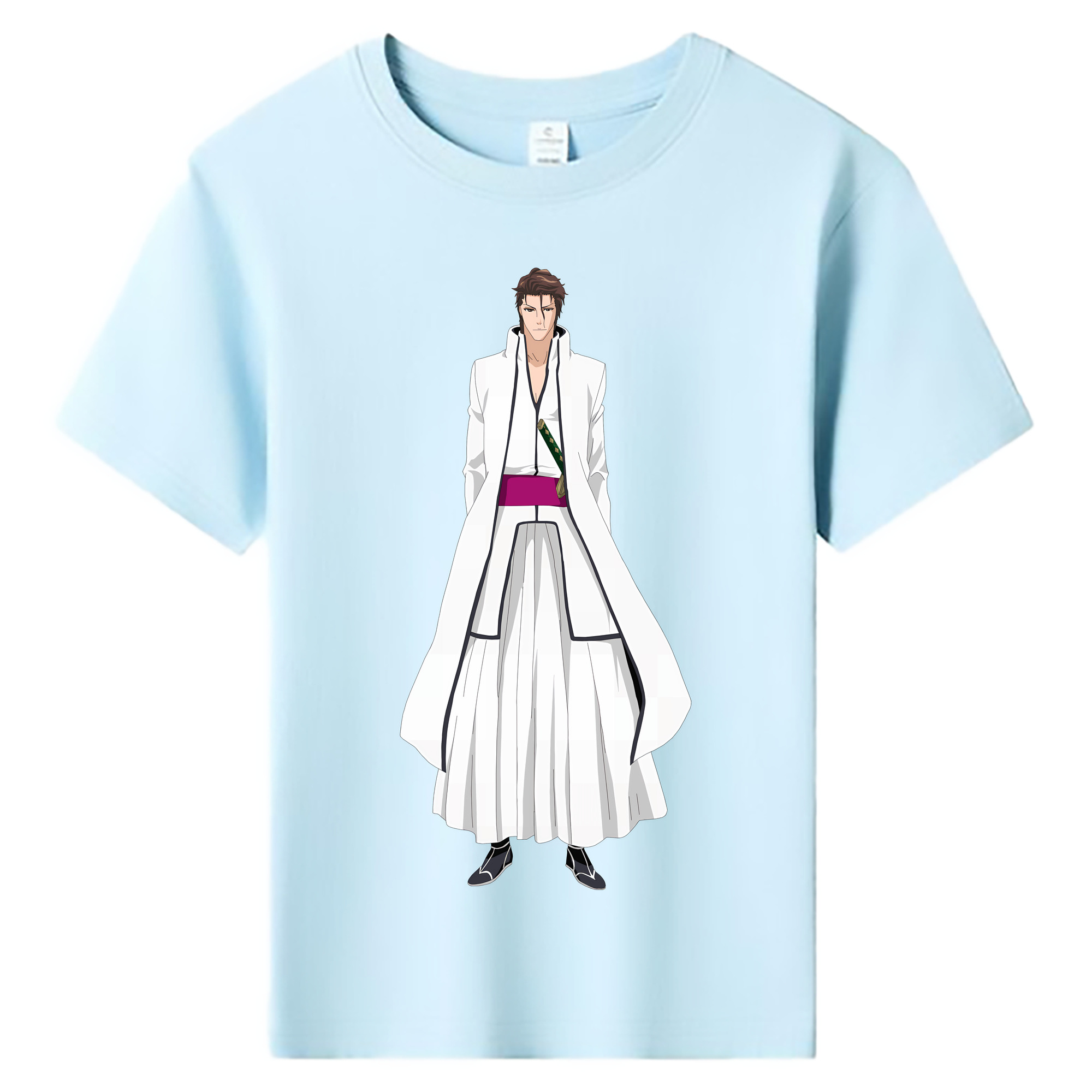 （画像用） ブリーチ 藍染 惣右介（あいぜん そうすけ） BLEACH Aizen Sousuke 綿100％キッズTシャツ（フロントプリント）